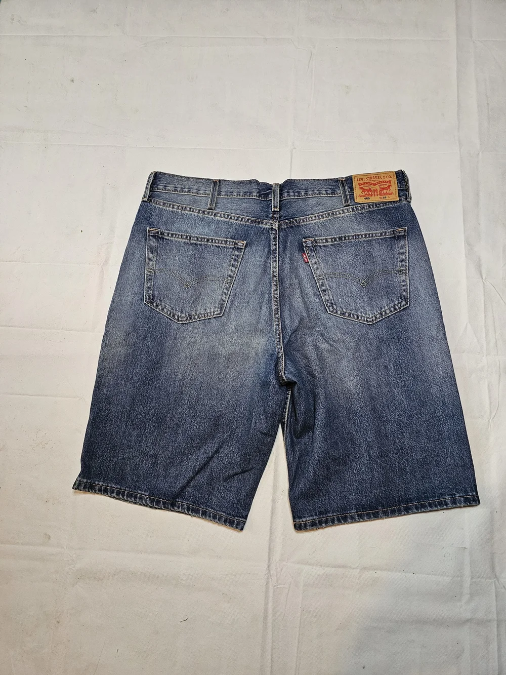 Levi's Blue Washed Denim Jean Shorts